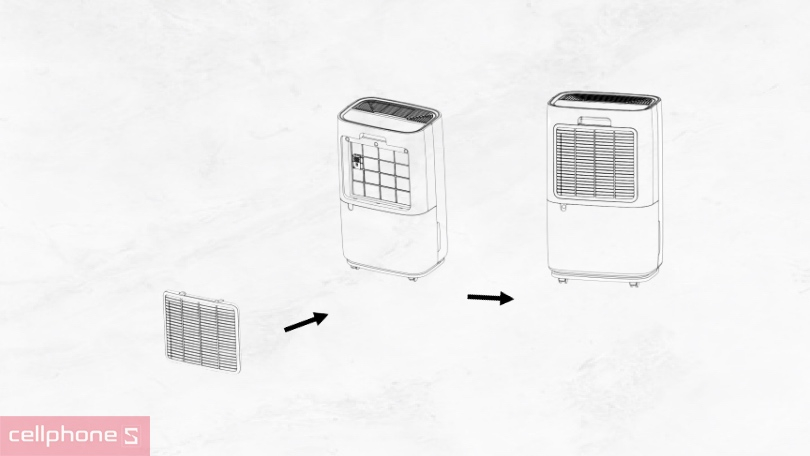 Hướng dẫn vệ sinh bộ lọc máy hút ẩm dân dụng Fujihome DH25W-HEPA