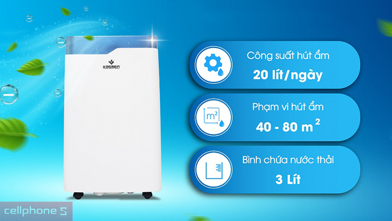Các loại máy hút ẩm Kosmen hiện nay