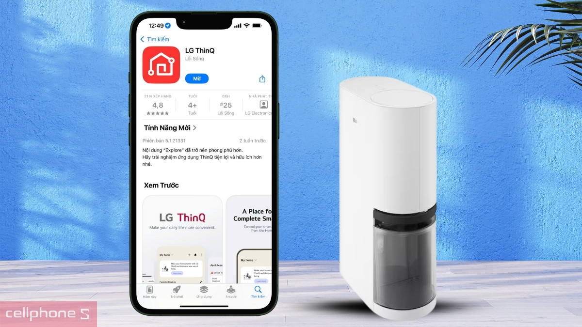 Tải app máy hút ẩm LG Dual Inverter DD23GMWE1.ABAE