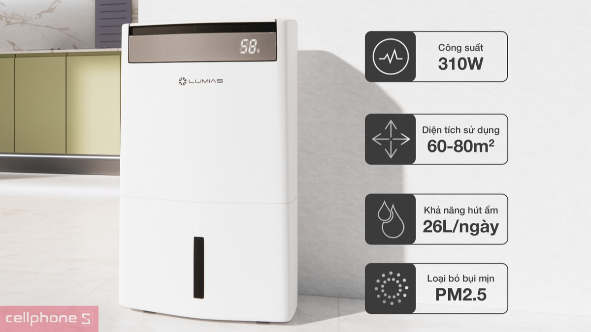 Vì sao nên mua máy hút ẩm Lumias D6S-26L