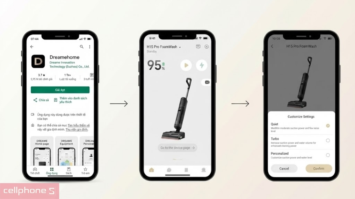 Hướng dẫn cài app kết nối máy hút bụi cầm tay Dreame H15 Pro FoamWash