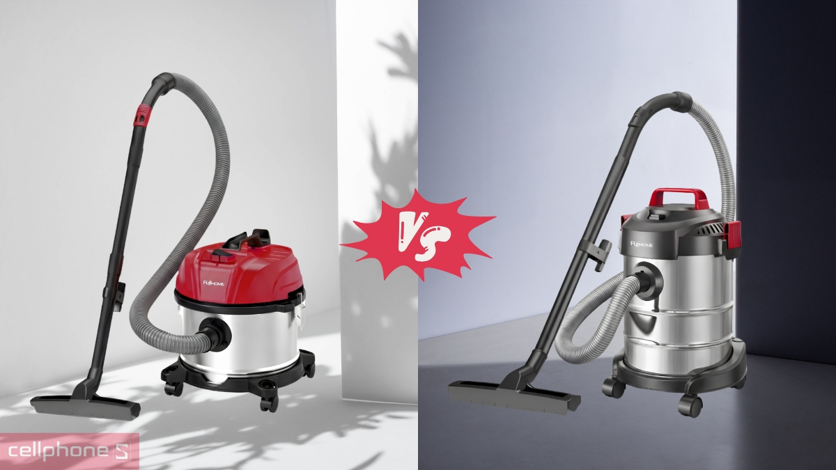 So sánh hai thế hệ Máy hút bụi công nghiệp Fujihome VC15N và VC12N