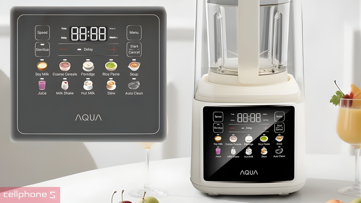 Thiết kế, dung tích của máy làm sữa hạt Aqua AQS-BMT1201T(W)