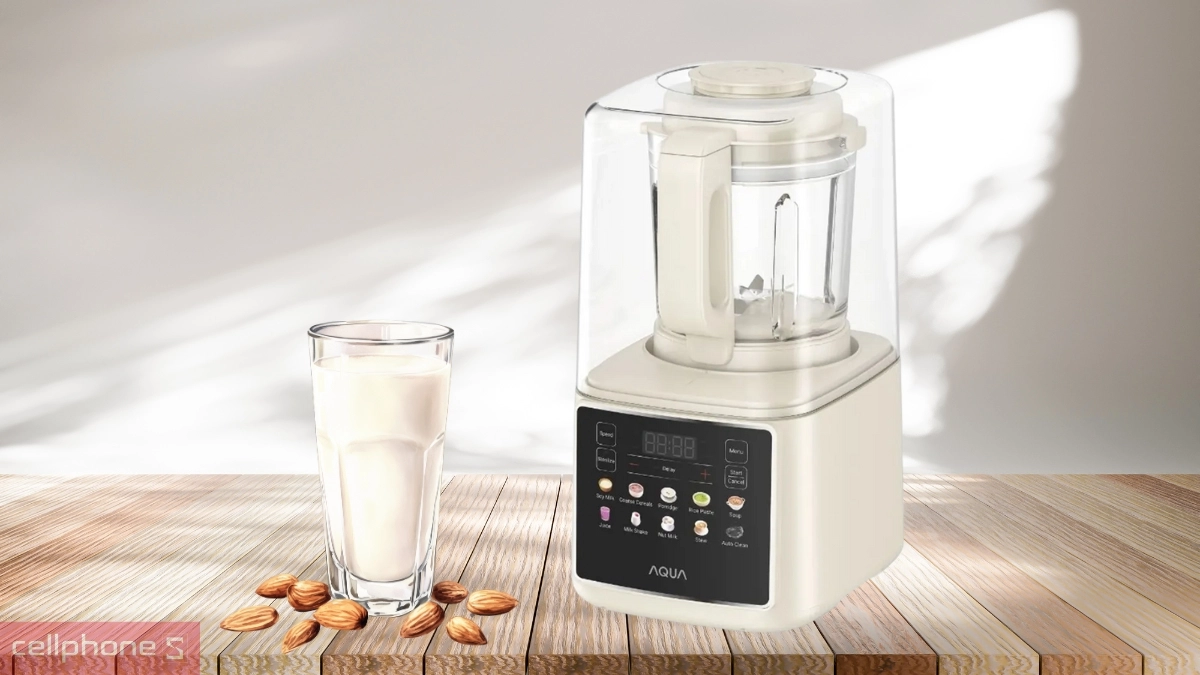 Các chế độ nấu linh hoạt của máy làm sữa hạt Aqua AQS-BMT1201T(W)