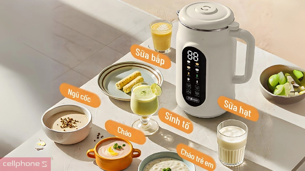 Các chế độ nấu đa dạng, tiện lợi của máy làm sữa hạt Fujihome SM836