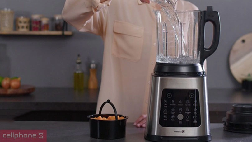 Công suất, lưới dao cùng màn hình hiển thị của máy làm sữa hạt đa năng Tefal BL83SD66 1400W 1.75L