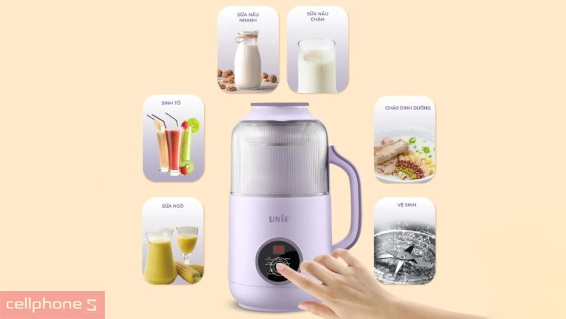 Chế độ xay nấu trên máy làm sữa hạt Unie UMB09
