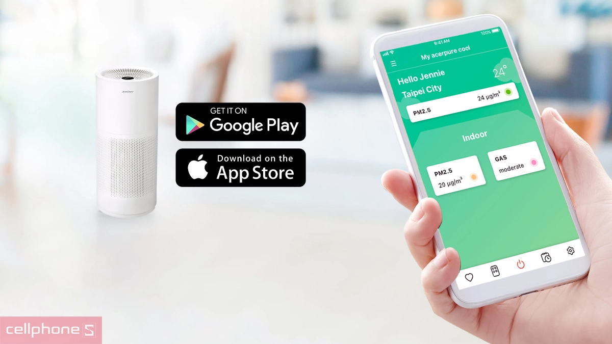 Tải ứng dụng máy lọc không khí Acerpure Pro P2