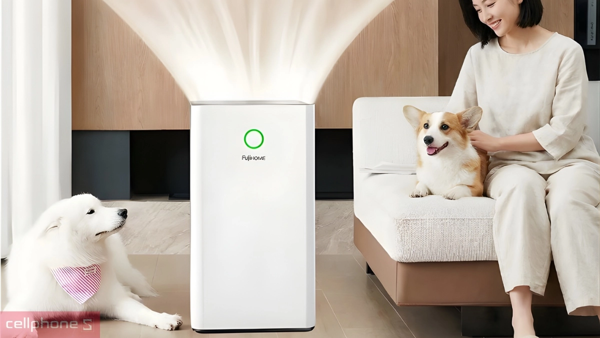 Hoạt động nhẹ nhàng máy lọc không khí Fujihome AP5Pro kết nối Wifi