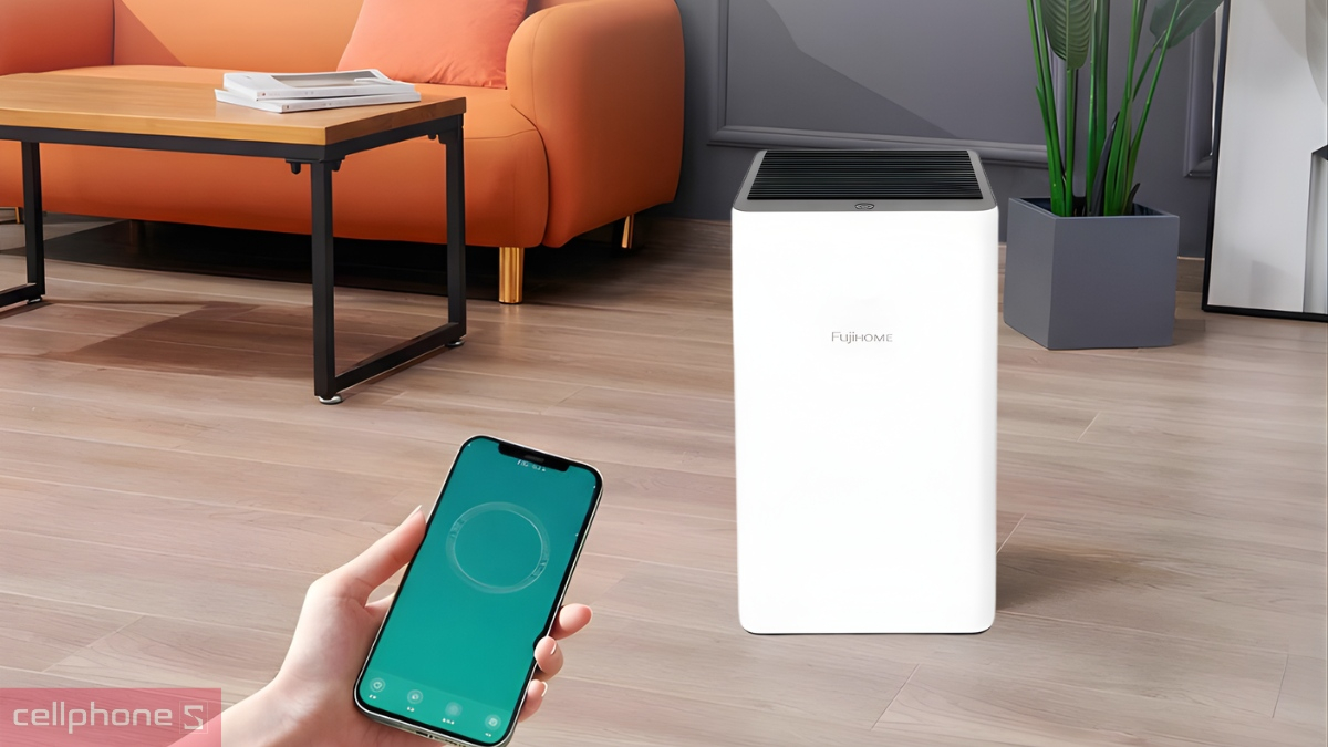 Điều khiển máy lọc không khí Fujihome AP5Pro kết nối Wifi