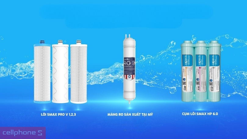 Hệ thống lõi lọc của máy lọc nước Karofi KAQ-U98