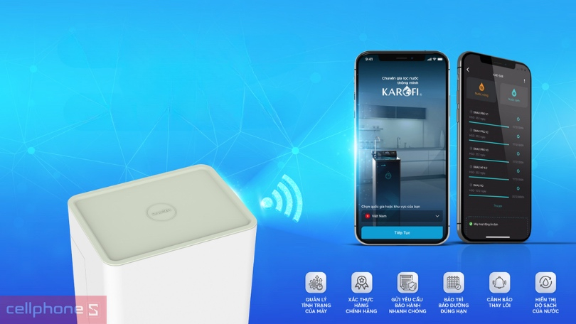 Tính năng thông minh có trên máy lọc nước Karofi KAQ-U98