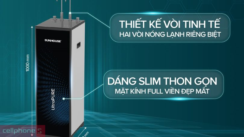 Thiết kế máy lọc nước RO UltraPURE Sunhouse 10 lõi SHA76620KL