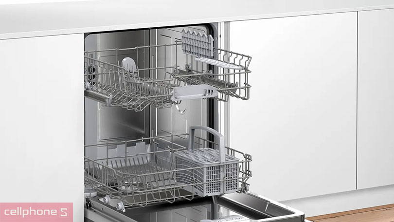 Máy rửa bát âm tủ Bosch SMV25BX03R - Thiết kế âm tường đẹp mắt với công suất vệ sinh vượt trội
