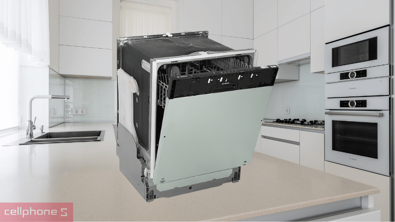 Máy rửa bát âm tủ Bosch SMV25BX03R - Thiết kế âm tường đẹp mắt với công suất vệ sinh vượt trội