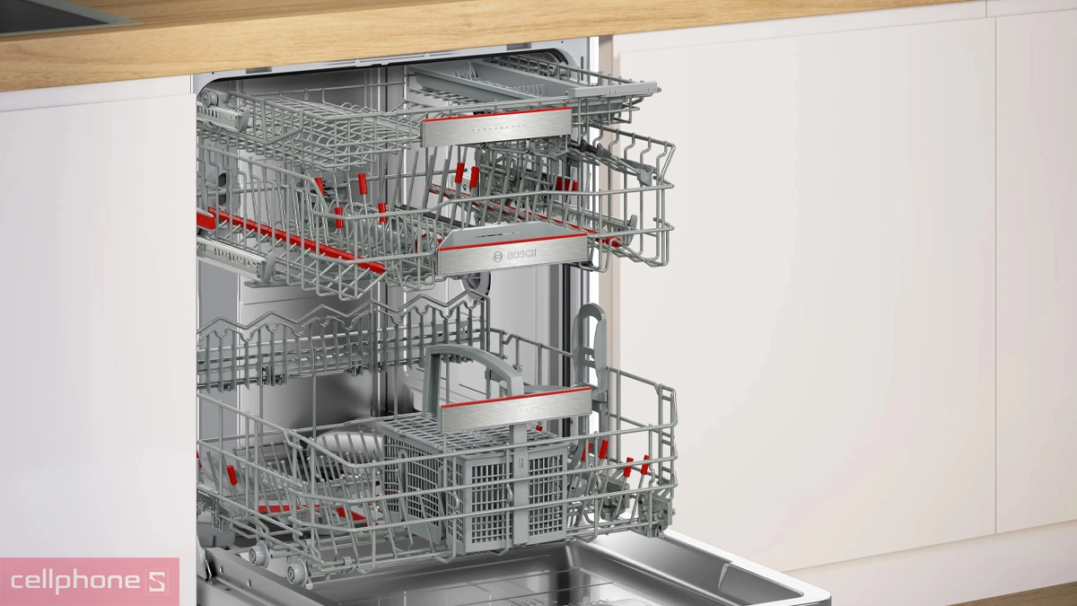 Giàn rửa máy rửa bát bán âm Bosch 14 Bộ Series 8 (SMI8ZDS81T)