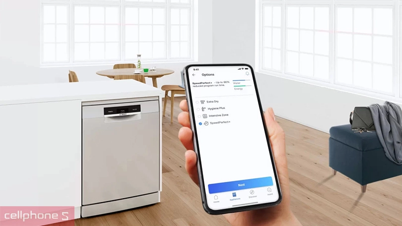 máy rửa bát Bosh trang bị cảm biến chống bẩn an toàn Cảm biến chống bẩn trên máy rửa bát Bosh an toàn