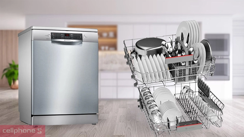 Máy rửa bát Bosch SMS46GI01P Series 4 - Kiểu dáng hiện đại, đa dạng chức năng