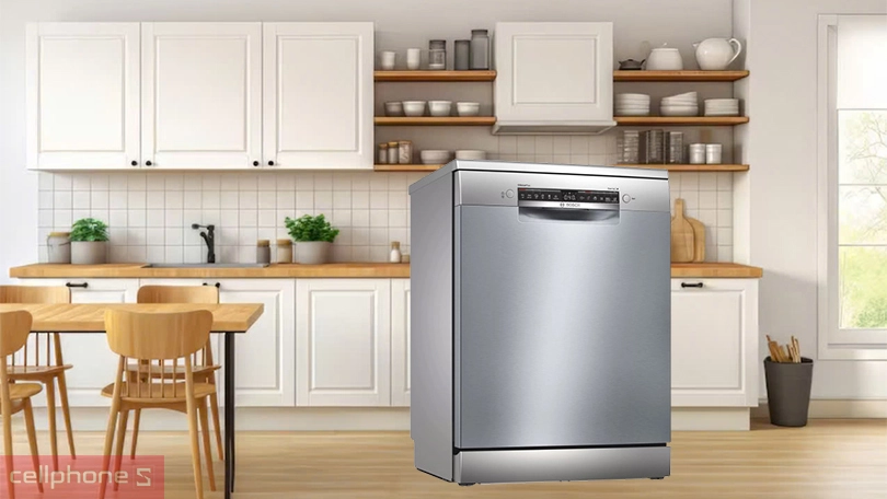 Máy rửa bát Bosch SMS4ECI14E Series 4 - Thiết kế đẹp mắt, sạch bong mọi vết bẩn