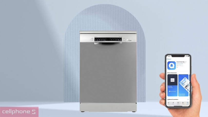 Hướng dẫn kết nối máy rửa bát Bosch SMS4EMI06E với điện thoại