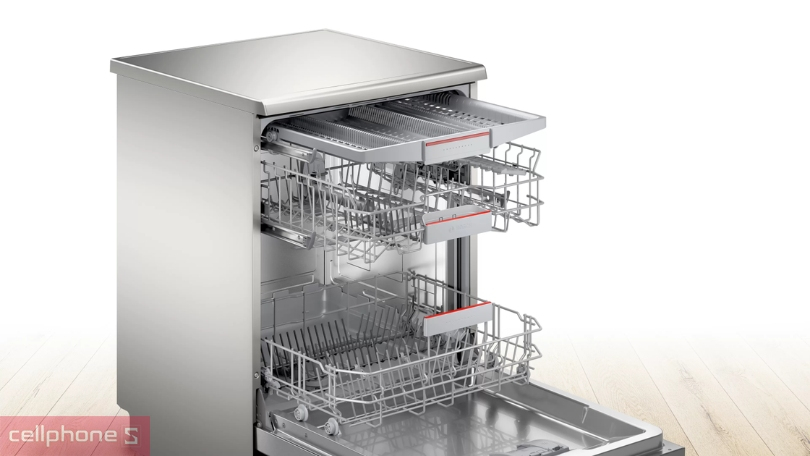 Máy rửa bát Bosch SMS4EVI14E Series 4 2400W, 6 cài đặt, cảm biến thông minh