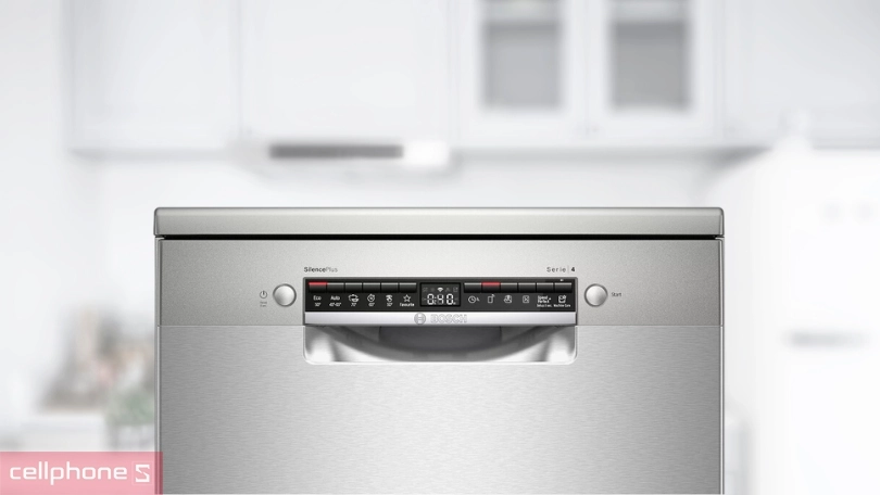 Máy rửa bát Bosch SMS4EVI14E Series 4 2400W, 6 cài đặt, cảm biến thông minh