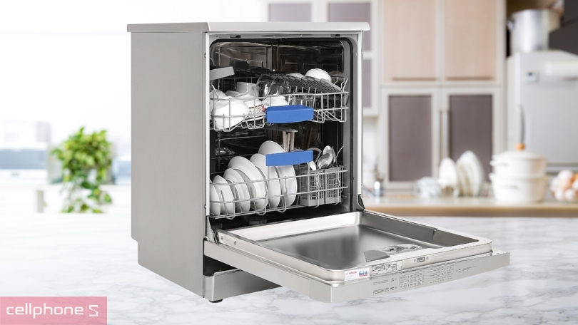 Máy rửa bát Bosch SMS63L08EA Series 6 – An toàn, rửa chén bát siêu tốc