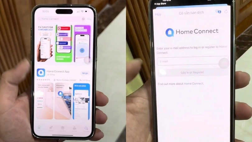 Hướng dẫn kết nối máy rửa bát Bosch SMS6ZCI16E với điện thoại