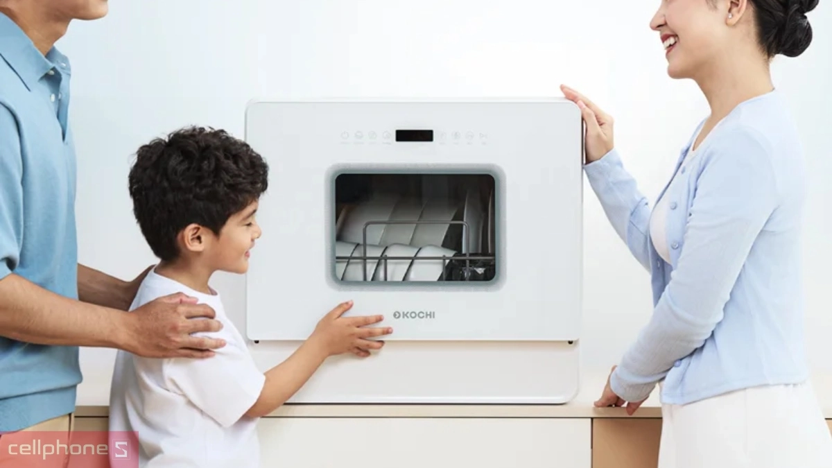 Dung tích, kích thước của máy rửa chén bát để bàn Kochi C500