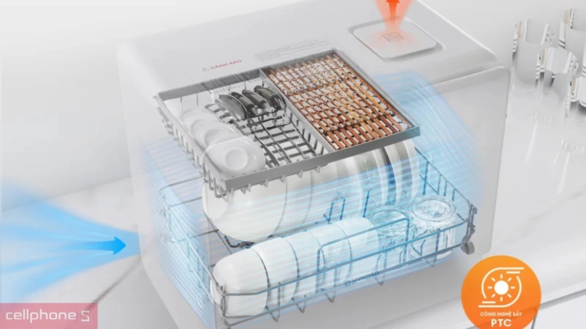 Công nghệ rửa hiện đại của máy rửa chén bát để bàn Kochi C500