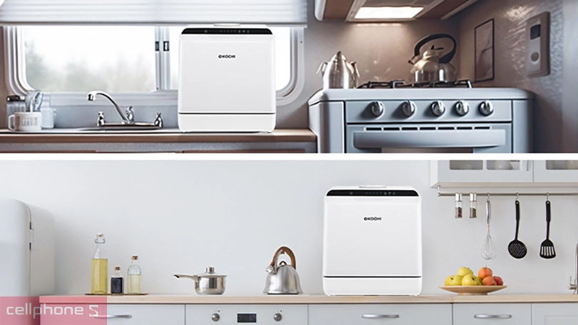 Máy rửa chén bát mini để bàn Kochi DW-C300VN - Thiết kế nhỏ gọn, tiện lợi