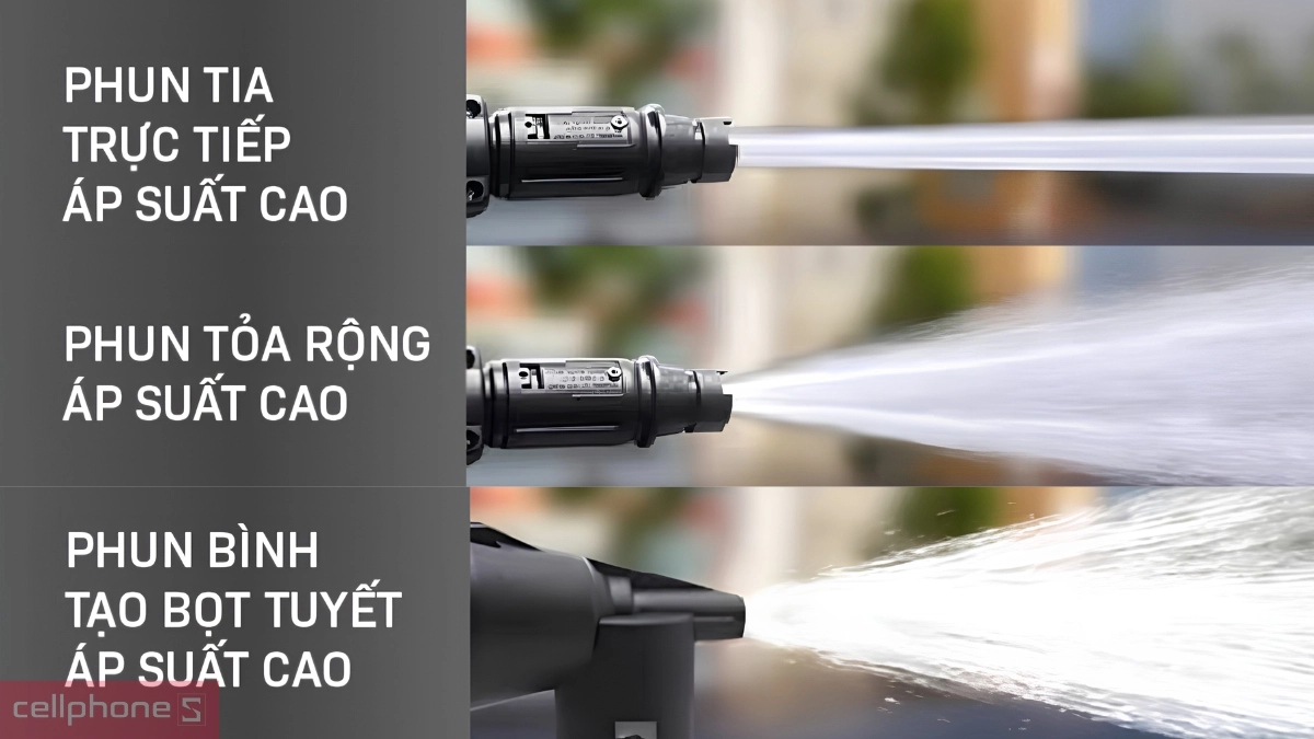 Áp lực nước máy rửa xe mô tơ cảm ứng từ FujiHOME PWX5B