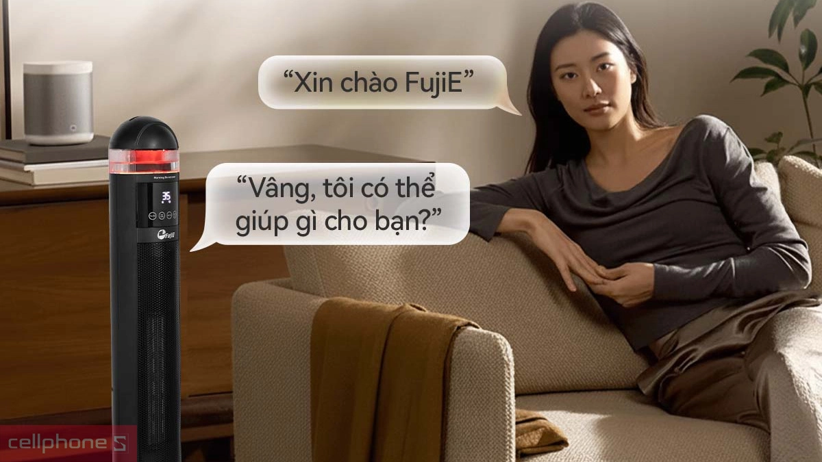 Điều khiển máy sưởi gốm Fujie VH221 giọng nói tiếng Việt