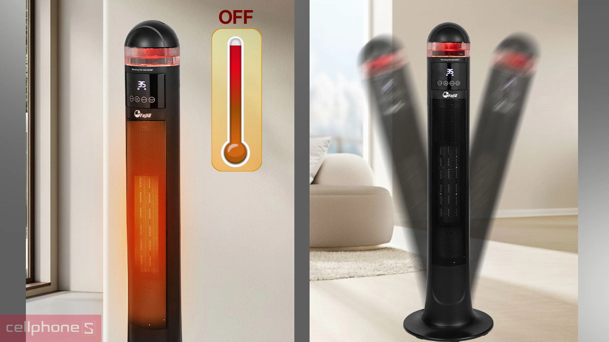 Cảm biến máy sưởi gốm Fujie VH221 giọng nói tiếng Việt