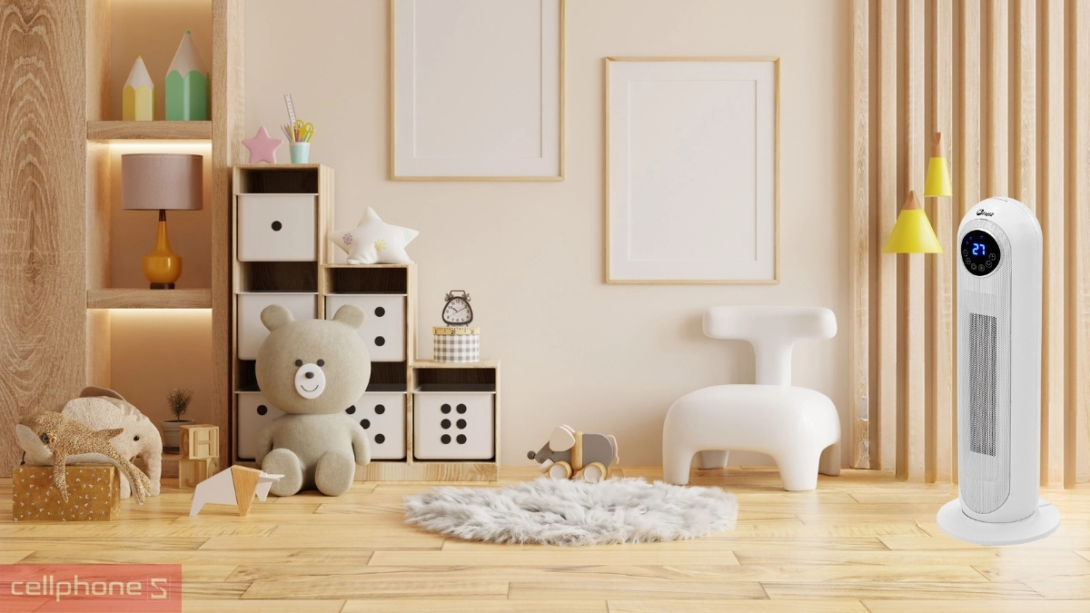 Hơi ấm dịu nhẹ máy sưởi gốm Ceramic FujiE CH-2300 để sàn