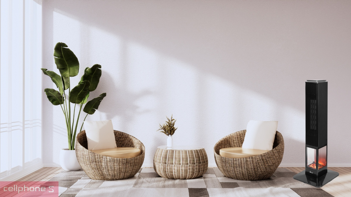 Hiệu ứng ánh lửa máy sưởi gốm FujiE VH08