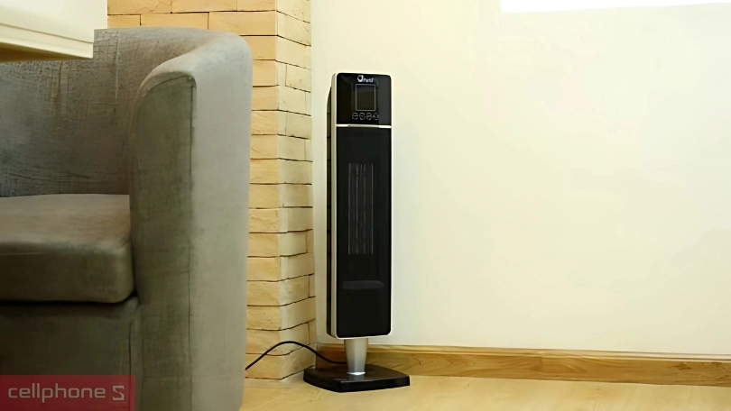 Chế độ quạt sưởi gốm Ceramic để sàn FujiE CH-2000