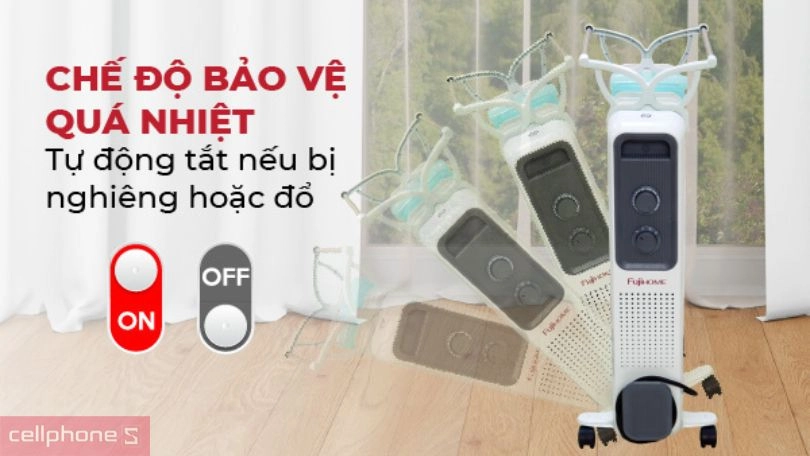 Quạt sưởi dầu Fujihome OH8411 - Thân thiện với sức khỏe, sưởi ấm nhanh