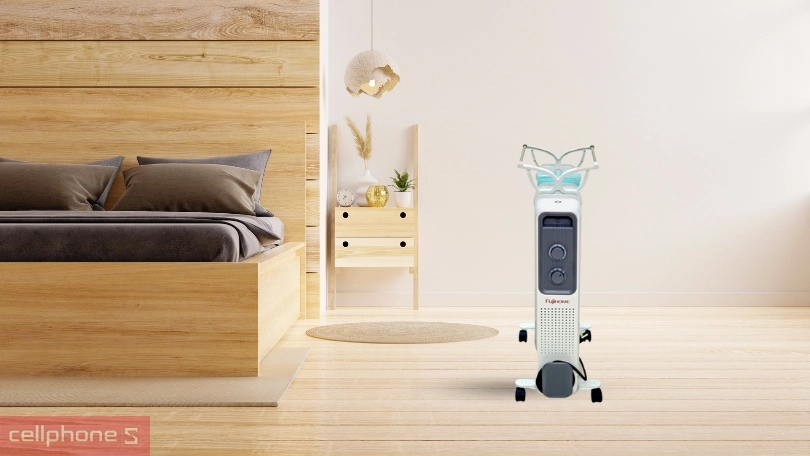 Máy sưởi dầu FUJIHOME OH849 đa năng, làm nóng siêu tốc, an toàn cho phòng kín