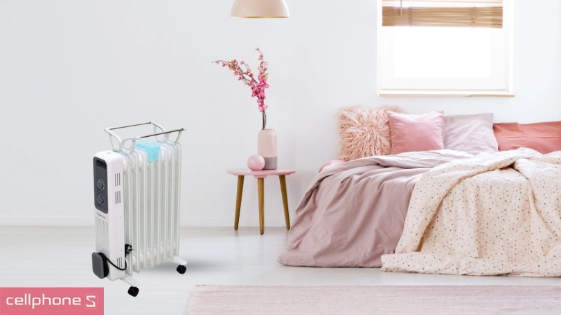 Máy sưởi dầu FUJIHOME OH849 đa năng, làm nóng siêu tốc, an toàn cho phòng kín