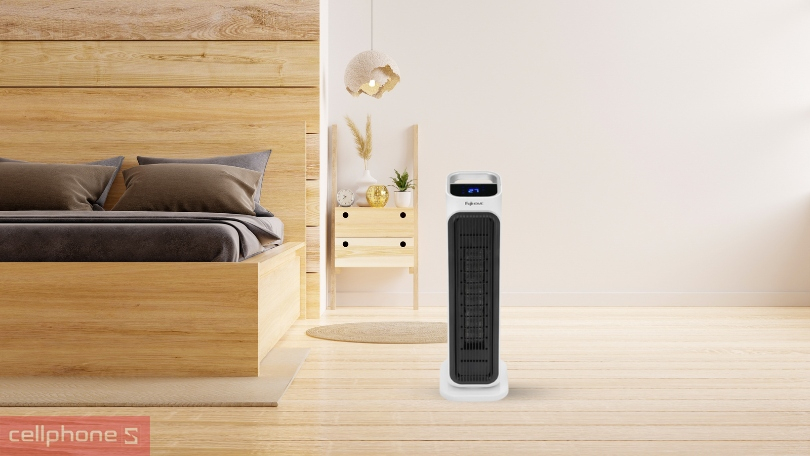 Máy sưởi gốm ceramic để bàn FUJIHOME FH3000 3 mức nhiệt, thiết kế để bàn nhỏ gọn