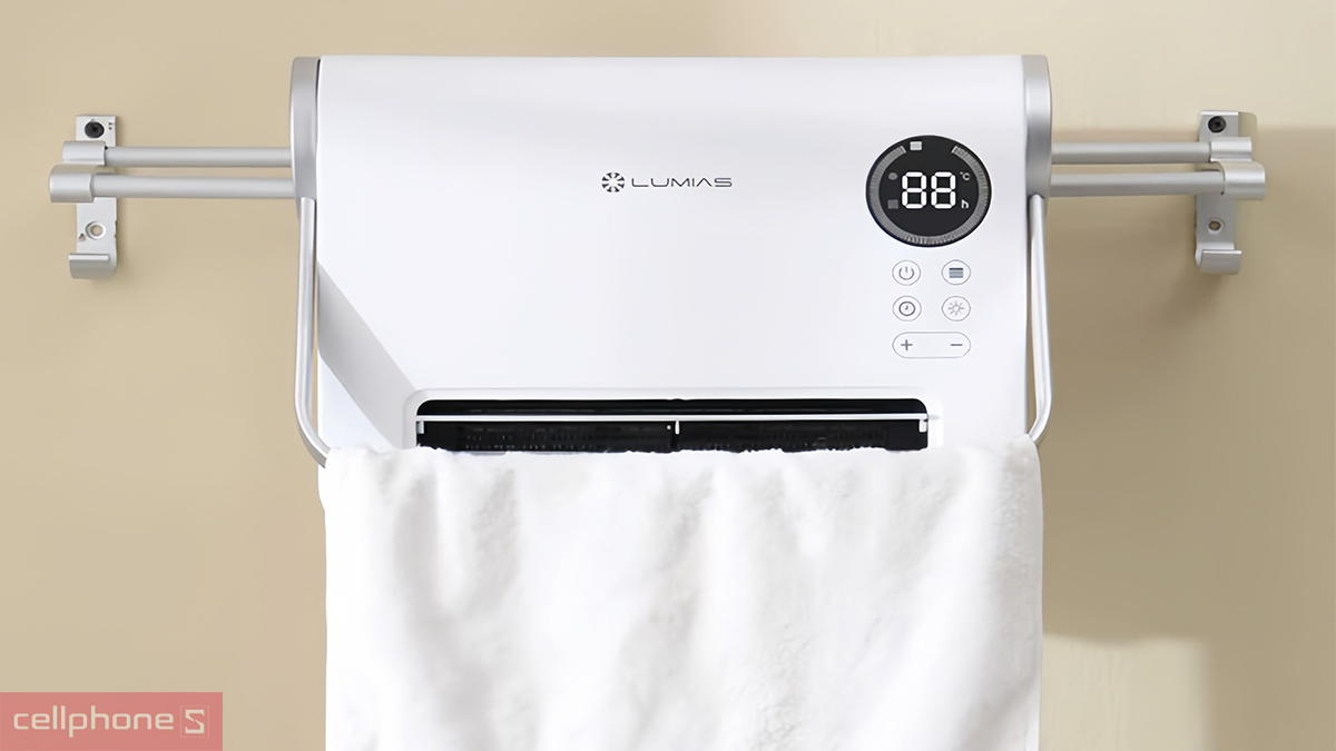 Kiểu dáng sưởi nhà tắm Ceramic Lumias H08B