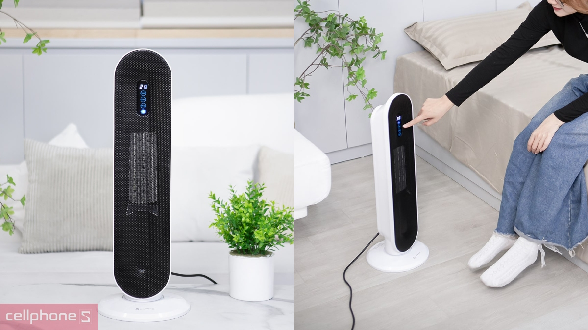 Khả năng điều khiển thông minh, đa dạng tính năng hiện đại của sưởi tháp Lumias H08 Pro