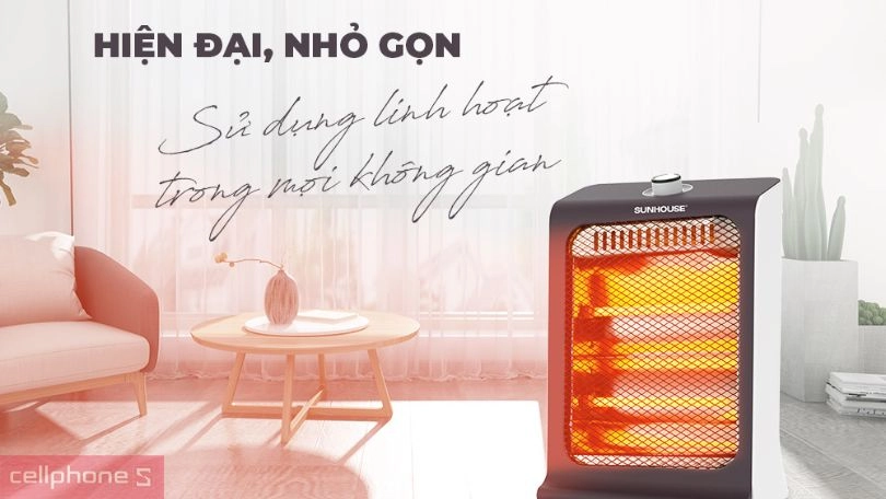 Thiết kế máy sưởi hồng ngoại Sunhouse SHD7023