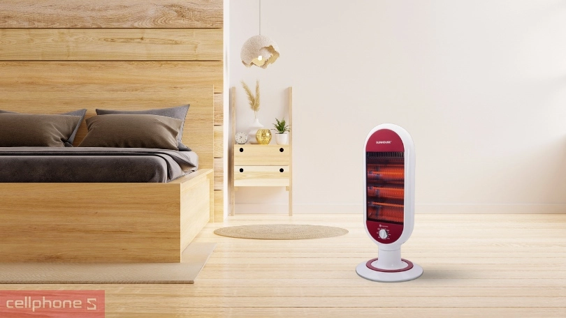 Công suất và các mức nhiệt vận hành của quạt sưởi hồng ngoại Sunhouse SHD 7022
