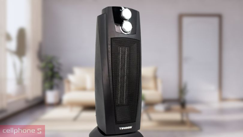 Quạt sưởi ceramic hai chiều Tiross TS927 - An toàn, phát nhiệt rộng