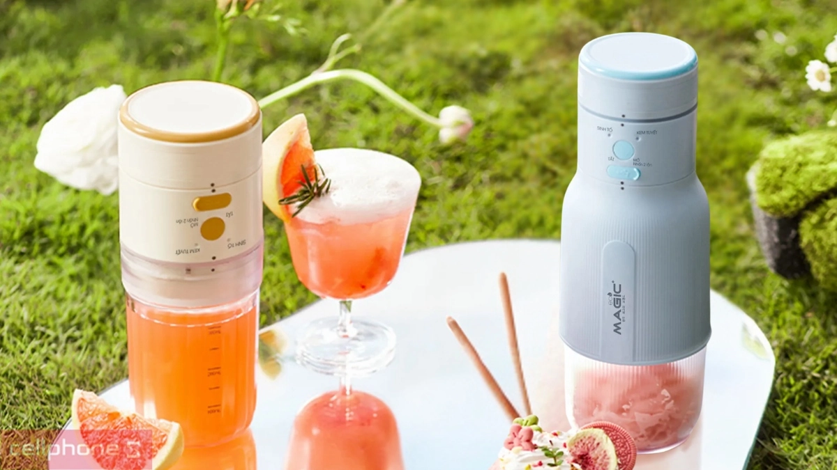 Thiết kế 2 trong 1 hiện đại, tiện lợi của máy xay sinh tố và làm kem đá bào Magic Eco AC-180