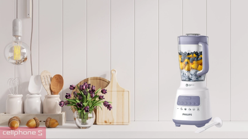 Máy xay sinh tố Philips 1.5L HR2221/00 nổi bật với công suất mạnh, lưỡi dao chuyên nghiệp