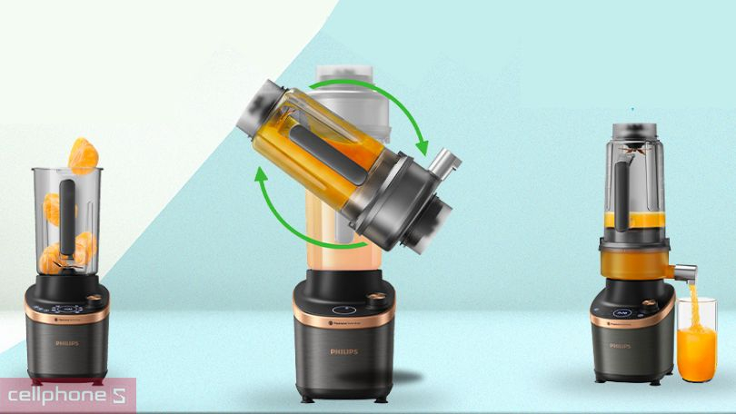 Máy xay và ép Philips HR3770 - Hệ thống lọc hiện đại, thiết kế cối xay tiên tiến