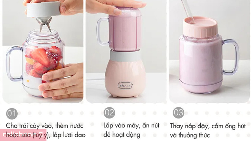 Hướng dẫn sử dụng máy xay sinh tố Bear LLJ-C04W1